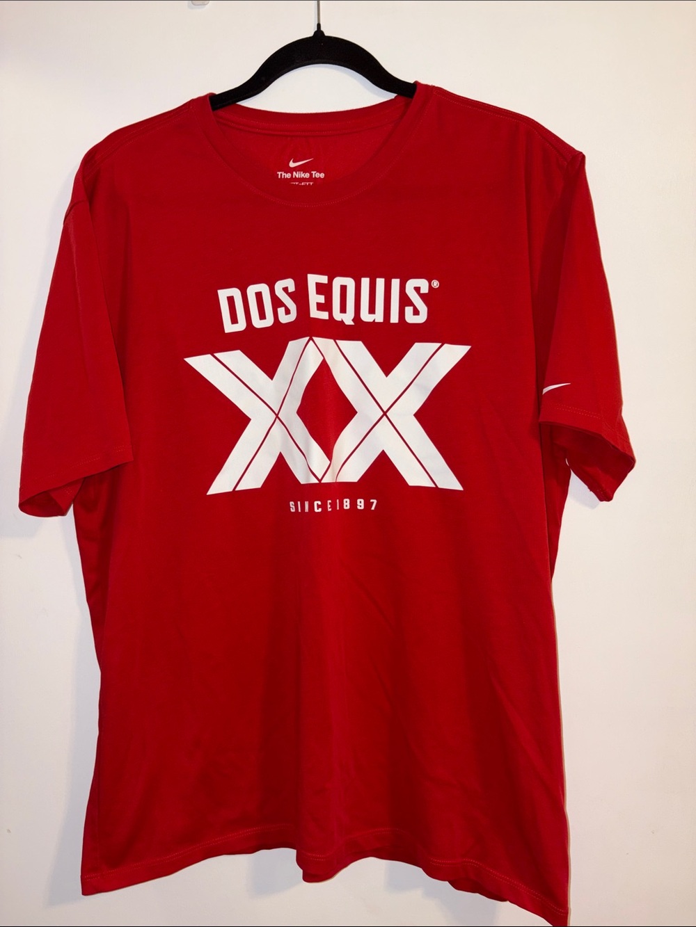 Nike Red Dos Equis XX Logo Short Sleeve Tee